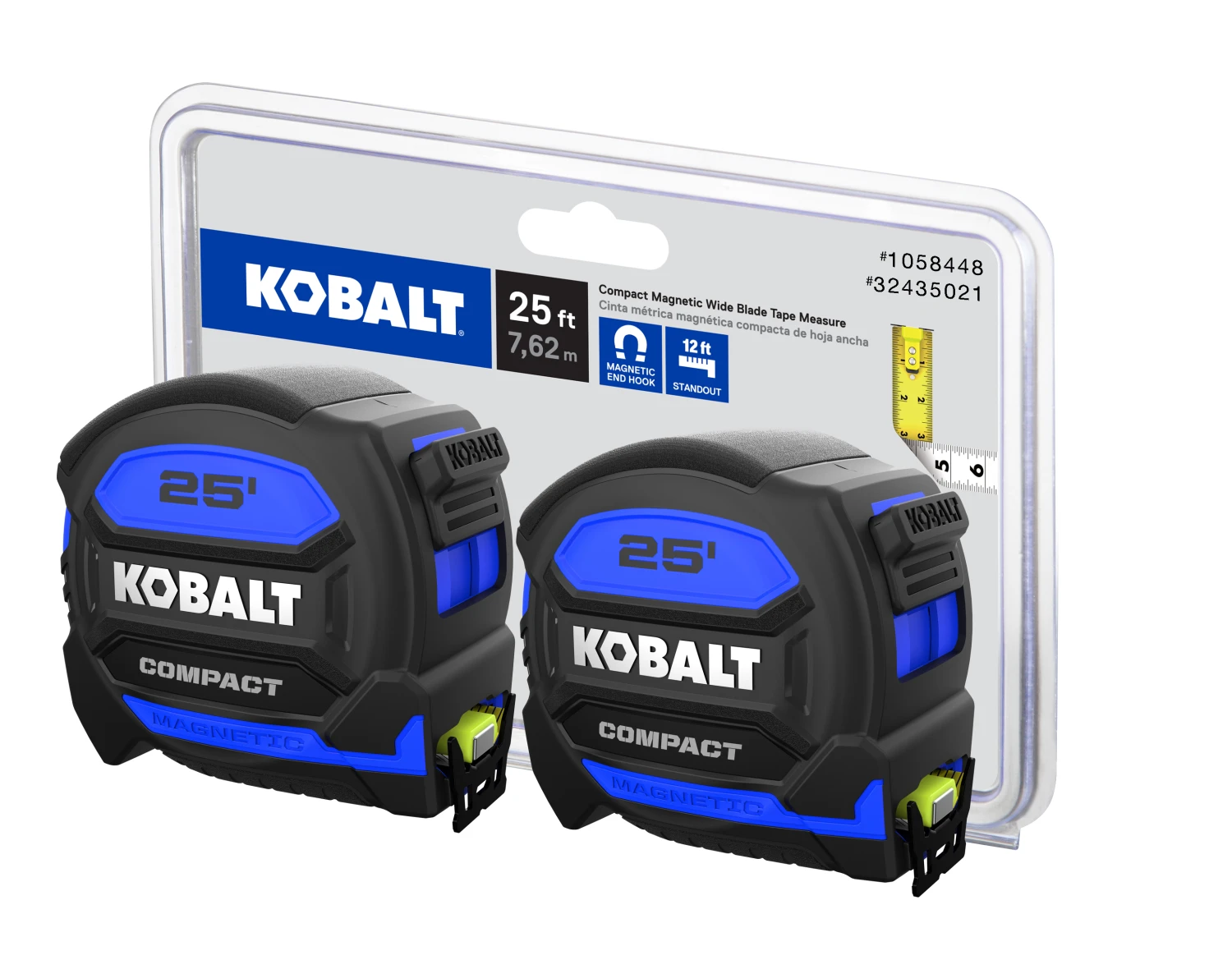 Kobalt 2-Pack 25 ft Compact Tape Measure Kobalt 2-Pack 25 Ft Compact Tape Measure -Kobalt Tool Shop 1058448 43149037 001