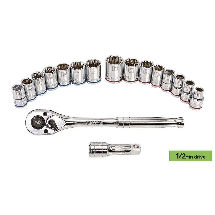 Kobalt Standard (SAE) and Metric Polished Chrome Mechanic's Tool Set with Tool Case - 127-Piece Kobalt Standard (SAE) And Metric Polished Chrome Mechanic's Tool Set With Tool Case - 127-Piece -Kobalt Tool Shop 1060610 48817664