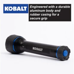 Kobalt Virtually Indestructible Waterproof - 1500 Lumens LED Flashlight (Batteries Included)