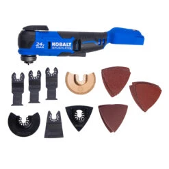 Kobalt 24-Volt Max 18-Piece Cordless Brushless Oscillating Tool Kit - Bare Tool Without Battery -Kobalt Tool Shop 32165052c L