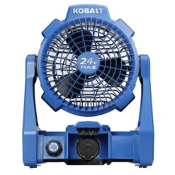 Kobalt 24-V Max Cordless Jobsite Fan - 600-CFM - Blue - Bare Tool Without Battery -Kobalt Tool Shop 45595009 L