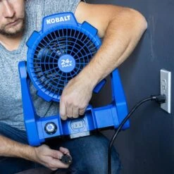 Kobalt 24-V Max Cordless Jobsite Fan - 600-CFM - Blue - Bare Tool Without Battery -Kobalt Tool Shop 45595009d L
