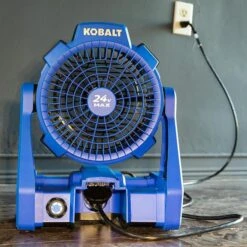 Kobalt 24-V Max Cordless Jobsite Fan - 600-CFM - Blue - Bare Tool Without Battery -Kobalt Tool Shop 45595009e L
