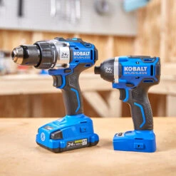 Kobalt 24-V Max Cordless Tools Combo - Drill-Driver And Impact Driver - Brushless Motor With Battery And Charger -Kobalt Tool Shop 45595020e L