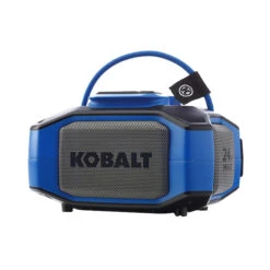 Kobalt 24 V Max Bluetooth Speaker - USB And Auxiliary Ports - Grey And Blue - Bare Tool Without Battery -Kobalt Tool Shop 45595032 L