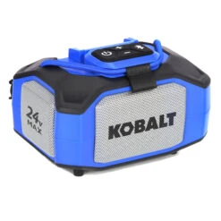Kobalt 24 V Max Bluetooth Speaker - USB And Auxiliary Ports - Grey And Blue - Bare Tool Without Battery -Kobalt Tool Shop 45595032b L