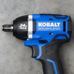 Kobalt 24-V Max Cordless Impact Wrench - 1/2-in - Black And Blue - Brushless Motor - Bare Tool Without Battery 2 Kobalt 24-V Max Cordless Impact Wrench - 1/2-in - Black And Blue - Brushless Motor - Bare Tool Without Battery -Kobalt Tool Shop 45595050c L