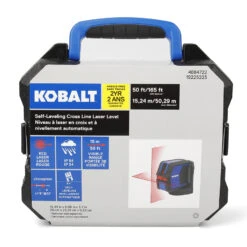 Kobalt 165-ft Red Beam Self Levelling Cross-Line Laser Level -Kobalt Tool Shop 4884722 60017738