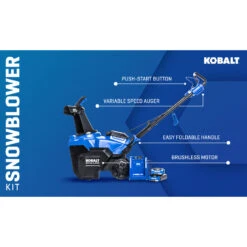 Kobalt 40-Volt 21-in Cordless Electric Snow Blower (Includes Tool And (2) Batteries) -Kobalt Tool Shop 4961837 60917957