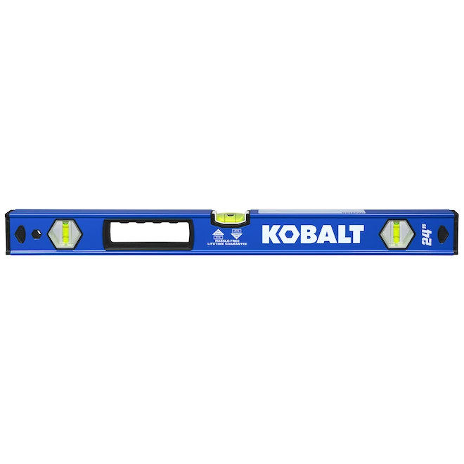Kobalt 24-in Heavy Duty Aluminum Frame Level - Blue Kobalt 24-in Heavy Duty Aluminum Frame Level - Blue -Kobalt Tool Shop 67645021 L
