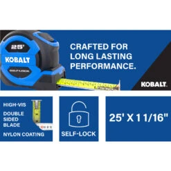 Kobalt 25 Tape Measure -Kobalt Tool Shop 857851 16463820
