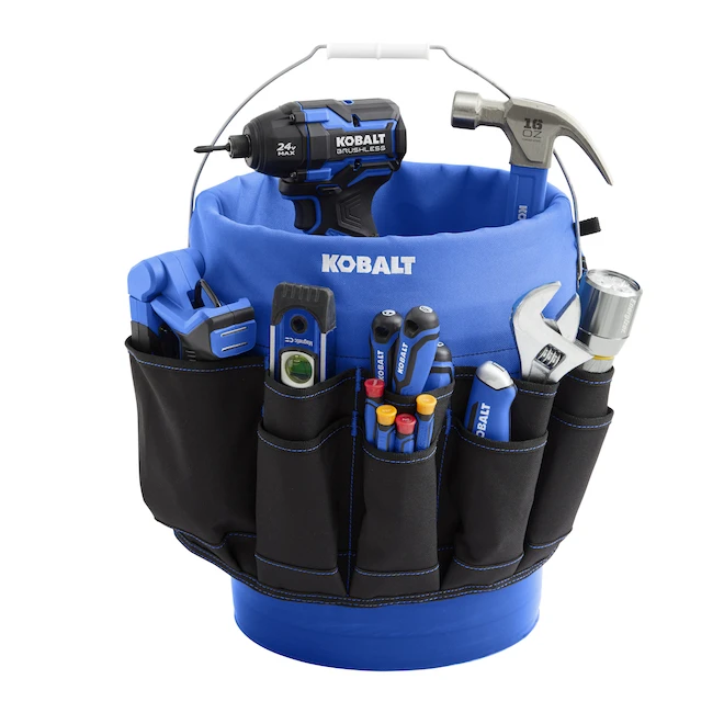 Kobalt Blue/Black Polyester Bucket Organizer Kobalt Blue/Black Polyester Bucket Organizer -Kobalt Tool Shop 92355005 L